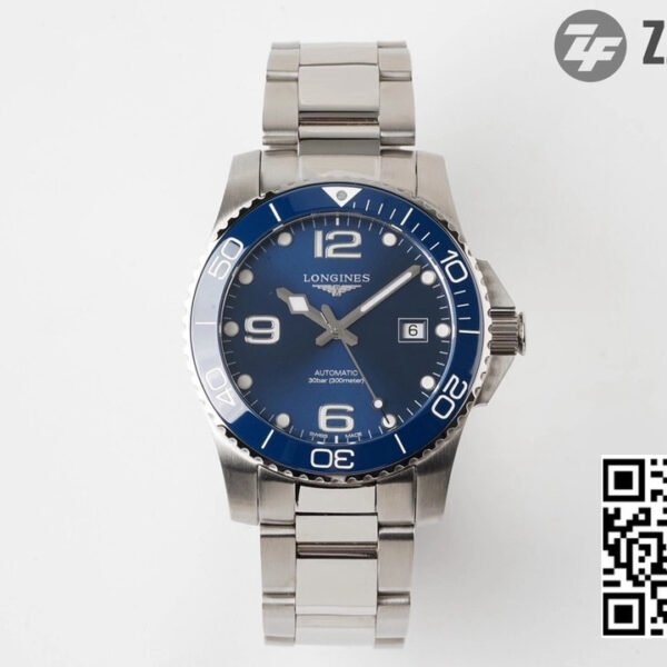 Longines Conquest L3.742.4.96.6 SS Blue Ceramic Bezel SS ZF Factory 1:1 Best Edition Blue Dial