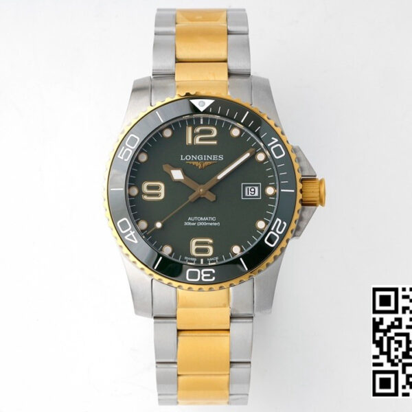 Longines Conquest L3.781.3.06.7 SS/YG Green Ceramic Bezel SS ZF Factory 1:1 Best Edition Green Dial