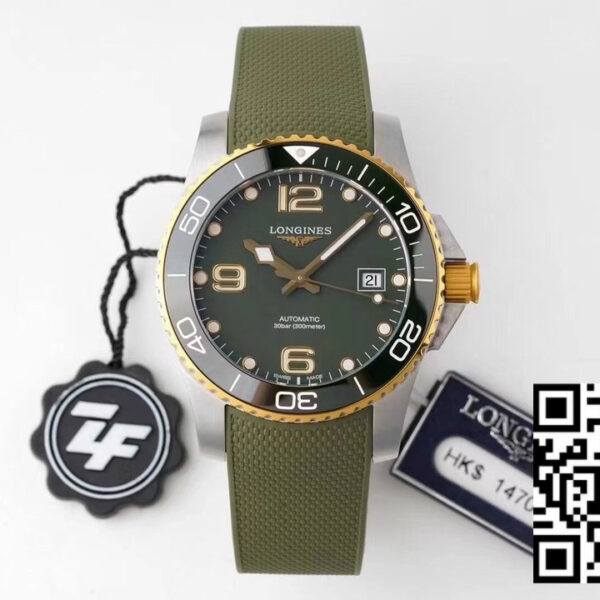 Longines Conquest L3.781.3.06.9 SS/YG Green Ceramic Bezel SS ZF Factory 1:1 Best Edition Green Dial