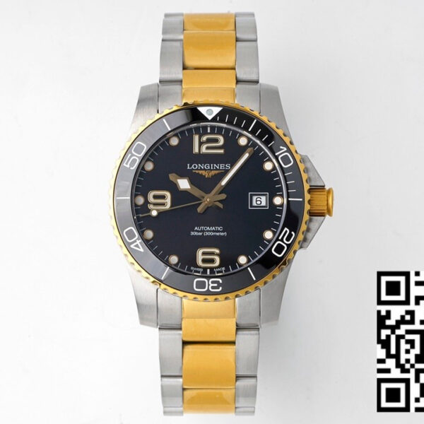Longines Conquest L3.781.3.56.7 SS/YG Black Ceramic Bezel SS ZF Factory 1:1 Best Edition Black Dial