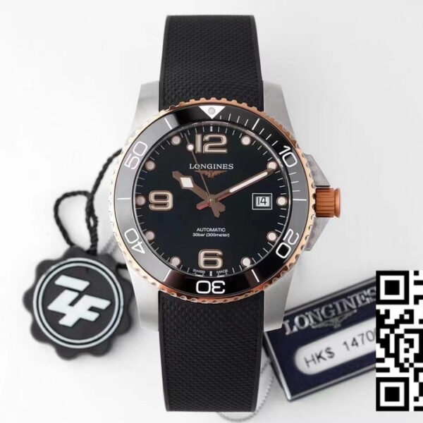 Longines Conquest L3.781.3.58.9 SS/GR Black Ceramic Bezel SS ZF Factory 1:1 Best Edition Black Dial