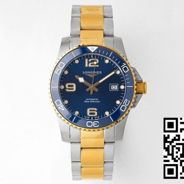 Longines Conquest L3.781.3.96.7 SS/YG Blue Ceramic Bezel SS ZF Factory 1:1 Best Edition Blue Dial