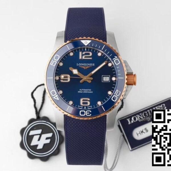 Longines Conquest L3.781.3.98.9 SS/GR Blue Ceramic Bezel SS ZF Factory 1:1 Best Edition Blue Dial