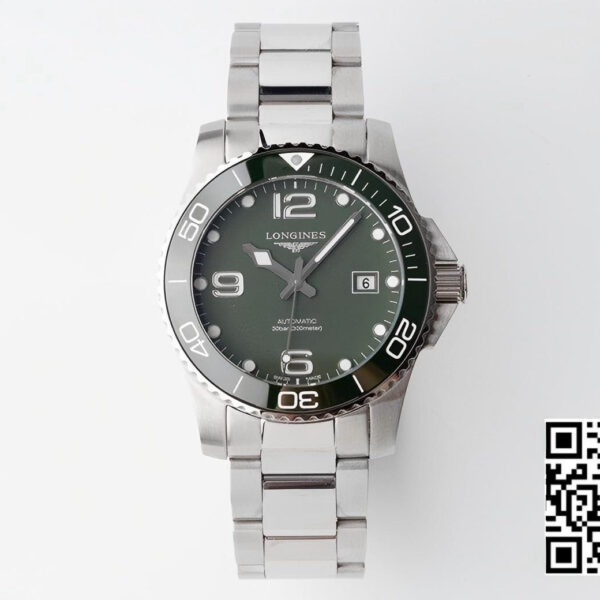 Longines Conquest L3.781.4.06.6 Green Ceramic Bezel SS ZF Factory 1:1 Best Edition Green Dial