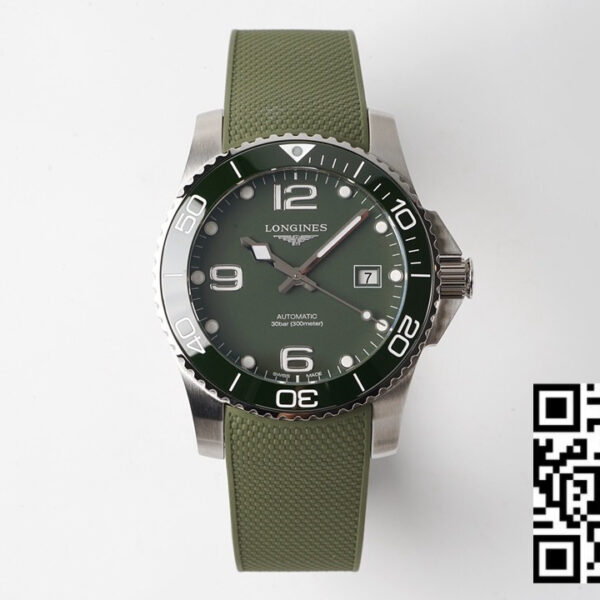 Longines Conquest L3.781.4.06.9 SS Green Ceramic Bezel SS ZF Factory 1:1 Best Edition Green Dial