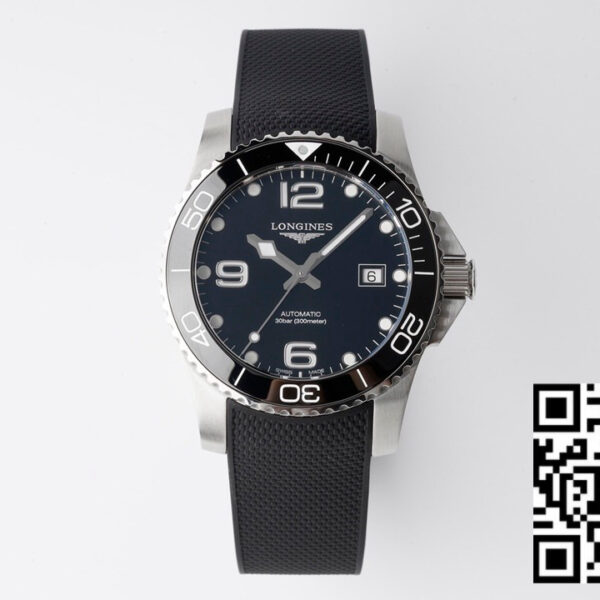 Longines Conquest L3.781.4.56.6 SS Black Ceramic Bezel SS ZF Factory 1:1 Best Edition Black Dial