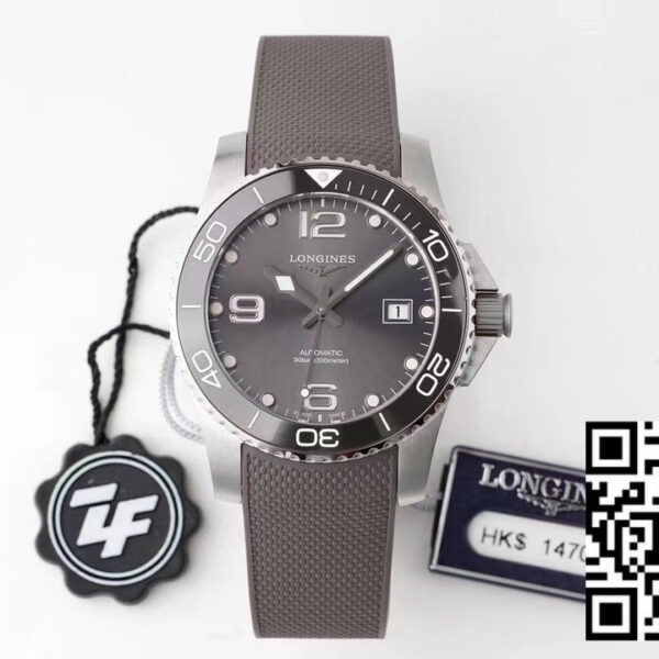 Longines Conquest L3.781.4.56.6 SS Gray Ceramic Bezel SS ZF Factory 1:1 Best Edition Gray Dial