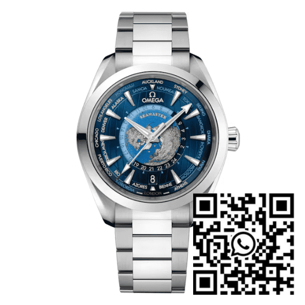 Omega Seamaster Aqua Terra Co‑Axial Master Chronometer Gmt Worldtimer 220.10.43.22.03.001 41mm Steel – VIP Version