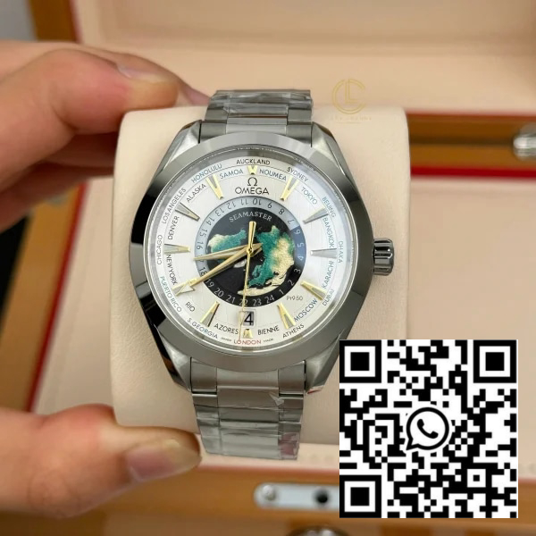 Omega Seamaster Aqua Terra Co‑Axial Master Chronometer Gmt Worldtimer 41mm White Dial Steel – VIP Version