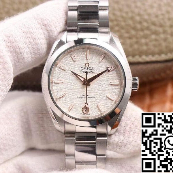 Omega Seamaster 220.10.38.20.02.002 Aqua Terra 150M 1:1 Best Edition VS Factory White dial Swiss 8800