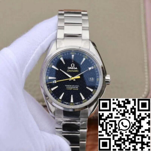 Omega Seamaster Aqua Terra 231.10.42.21.03.004 150M “James Bond” Stainless Steel 1:1 Best Edition Stainless Steel Bracelet Swiss ETA8500 Blue textured dial
