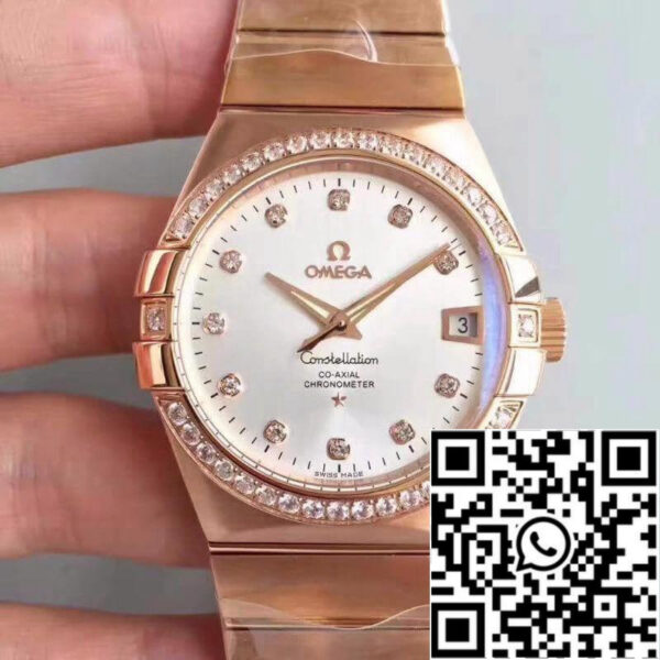 Omega Constellation 123.25.38.21.52.001 3S Factory 1:1 Best Edition Swiss ETA8500 18K Rose Gold Bracelet