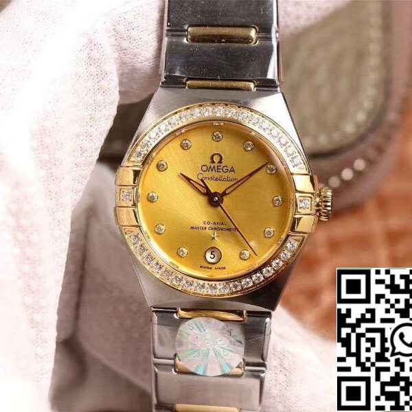 Omega Constellation 131.25.29.20.58.001 1:1 Best Edition 3S Factory V5 Yellow Gold Diamond Bezel Swiss NH05