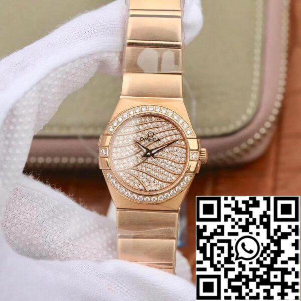 Omega Constellation 27mm Quartz Ladies 18K Rosegold TW Factory 1:1 Best Edition Swiss Eta Quartz 1376