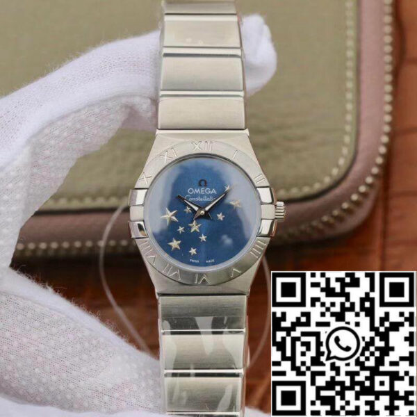 Omega Constellation Quartz Ladies 27mm TW Factory 1:1 Best Edition Swiss Eta Quartz 1376 Blue Dial
