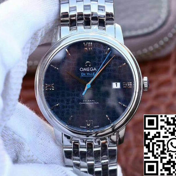 Omega De Ville Prestige 424.10.40.20.03.003 1:1 Best Edition Swiss ETA2892 Blue Textured Dial