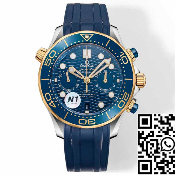 Omega Seamaster 210.20.44.51.03.001 Diver 300m 1:1 Best Edition N1 Factory Rubber Strap