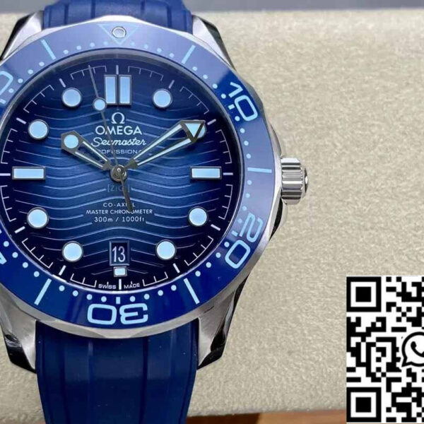 Omega Seamaster Diver 300M 210.32.42.20.03.002 Summer Blue  1:1 Best Edition VS Factory Rubber Strap