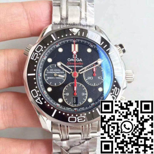 Omega Seamaster Diver 300M Chronograph 212.30.44.50.01.001 Mechanical Watches 1:1 Best Edition Swiss ETA7753 Black Dial