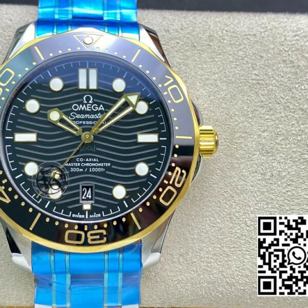 Omega 2018 Seamaster Diver 300M SS/YG VS Factory 1:1 Best Edition YG Bezel Black Dial