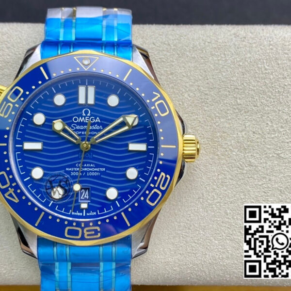 Omega 2018 Seamaster Diver 300M SS/YG VS Factory 1:1 Best Edition YG Bezel Blue Dial