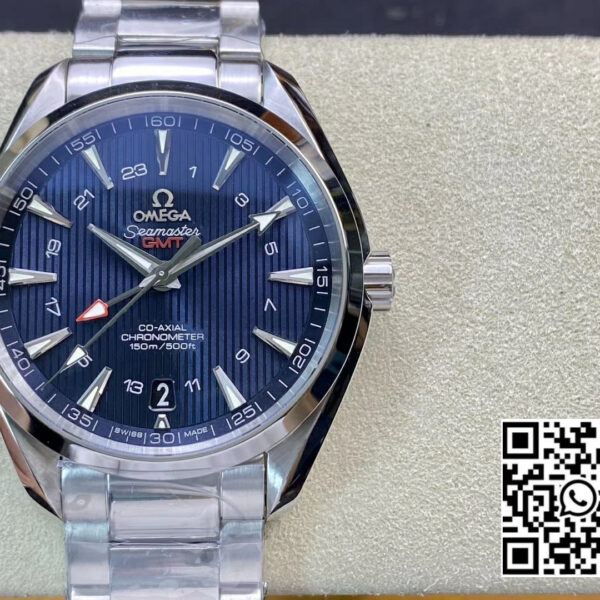 Omega Aqua Terra 150M 43.5mm GMT SS VS Factory 1:1 Best Edition Black Textured Dial