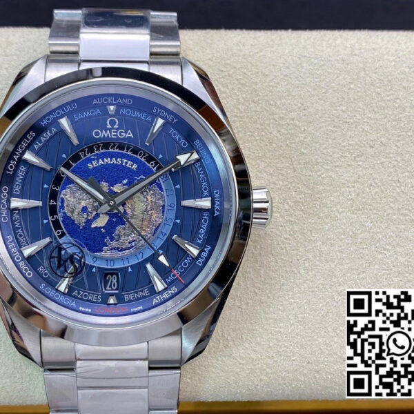 Omega Aqua Terra Worldtimer VS Factory 1:1 Best Edition Blue Dial