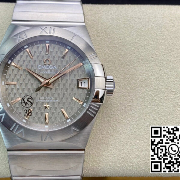 Omega Constellation 38mm SS/RG VS Factory 1:1 Best Edition Gray Textured Dial