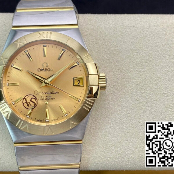 Omega Constellation 38mm SS/YG VS Factory 1:1 Best Edition Yellow Gold Dial