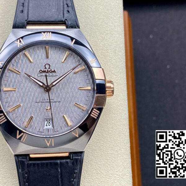 Omega Constellation Black Ceramic SS/RG VS Factory 1:1 Best Edition White Dial