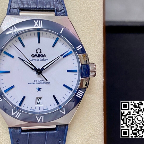 Omega Constellation Blue Ceramic SS VS Factory 1:1 Best Edition White Dial