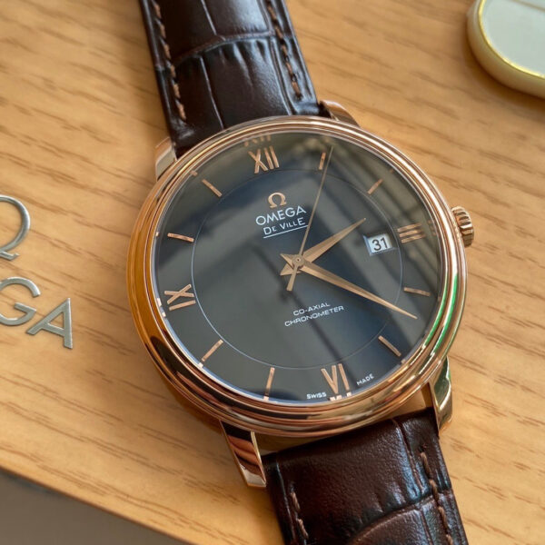 Omega De Ville Prestige 39.5mm RG A+ Factory 1:1 Best Edition Blue Dial