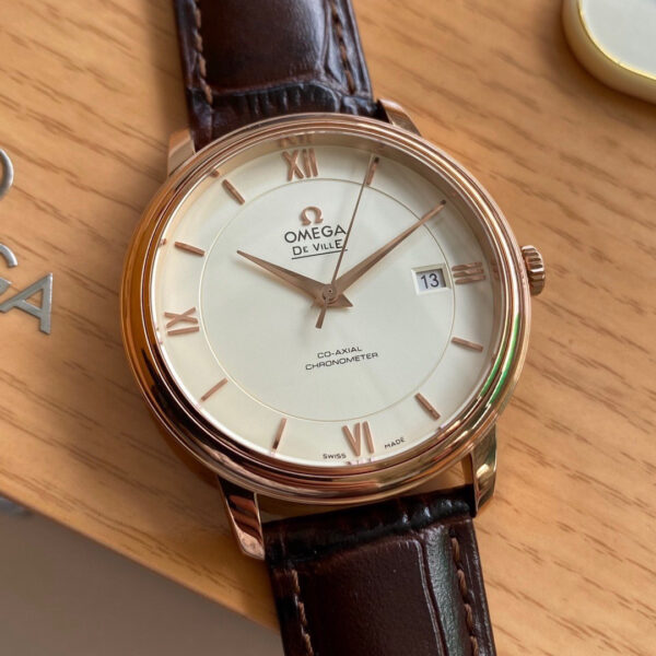 Omega De Ville Prestige 39.5mm RG A+ Factory 1:1 Best Edition Wite Dial