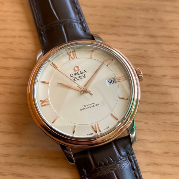 Omega De Ville Prestige 39.5mm RG/SS A+ Factory 1:1 Best Edition Wite Dial