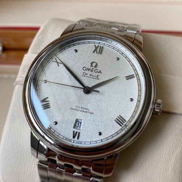 Omega De Ville Prestige 39.5mm SS A+ Factory 1:1 Best Edition White Granular Dial