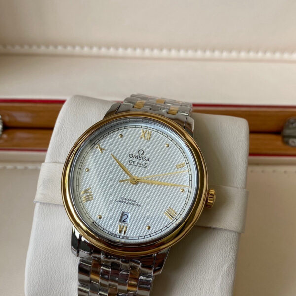 Omega De Ville Prestige 39.5mm YG/SS A+ Factory 1:1 Best Edition Blue Diamond-shaped Dial