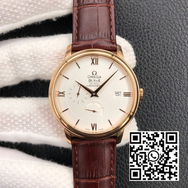 Omega De Ville Prestige Real PR RG ZF Factory 1:1 Best Edition White Dial