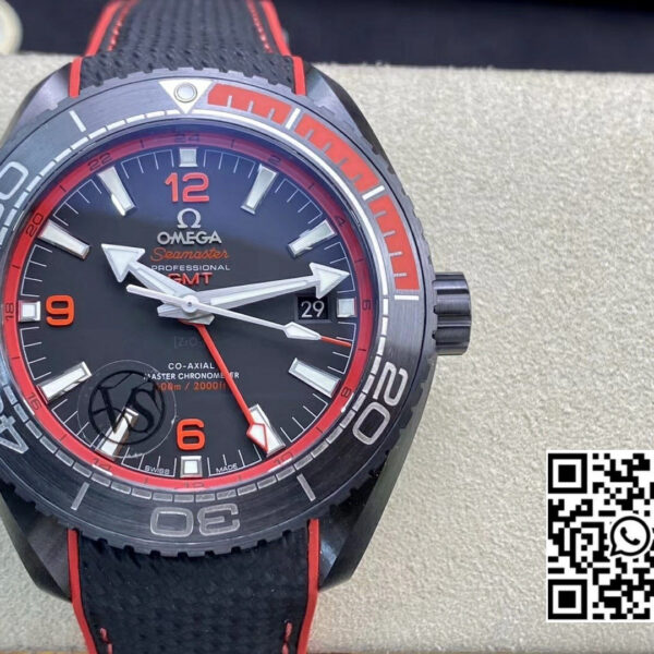 Omega Planet Ocean 45.5mm Deep Black red Real Ceramic VS Factory 1:1 Best Edition A8906 Super Clone