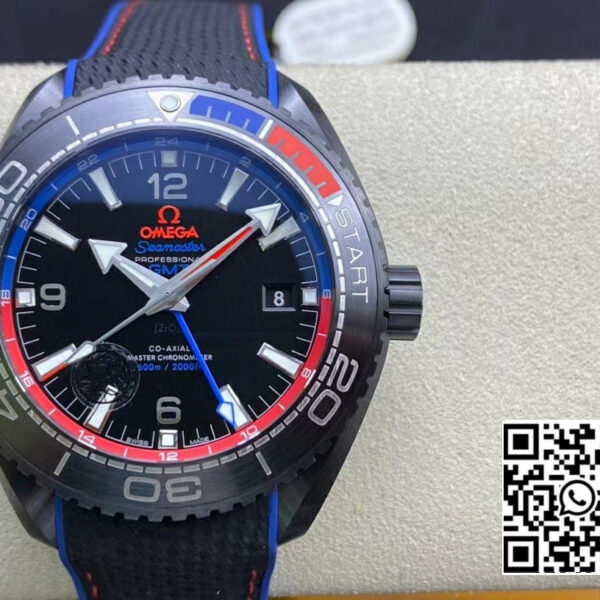 Omega Planet Ocean GMT 45.5mm ETNZ “Deep Black” Real Ceramic VS Factory 1:1 Best Edition A8906 Super Clone
