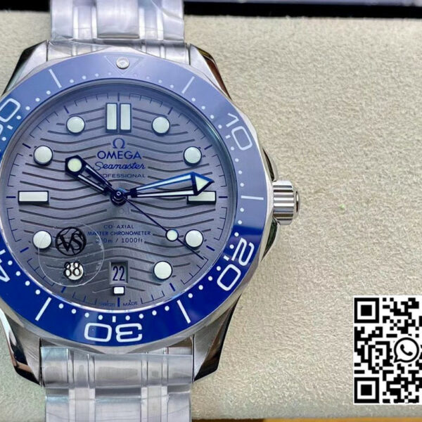 Omega Seamaster Diver 2018 300M VS Factory 1:1 Best Edition Blue Ceramic Gray Dial