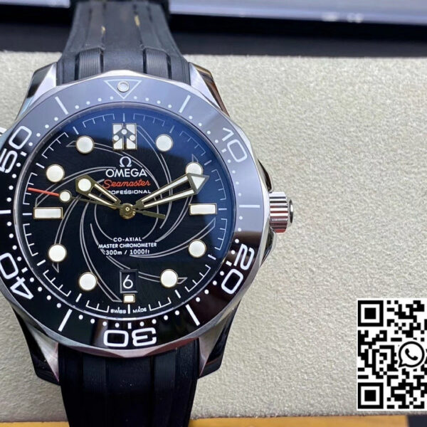 Omega Seamaster Diver 300M 007 James Bond VS Factory 1:1 Best Edition On Black Rubber Strap A8800