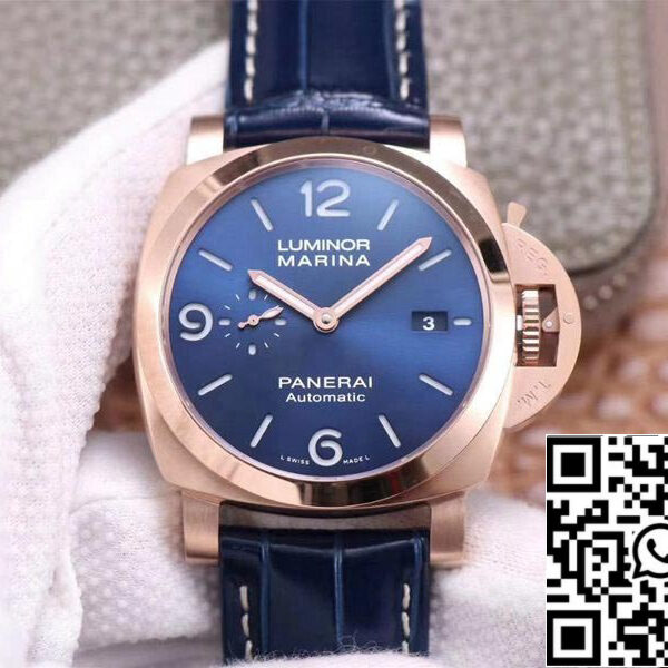 Panerai Luminor Marina Goldtech PAM01112 1:1 Best Edition VS Factory Blue Dial Swiss P9010