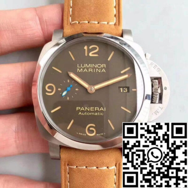 Panerai Luminor PAM1351 ZF Factory Men Watches 1:1 Best Edition Swiss ETA P9010 Brown Leather Strap