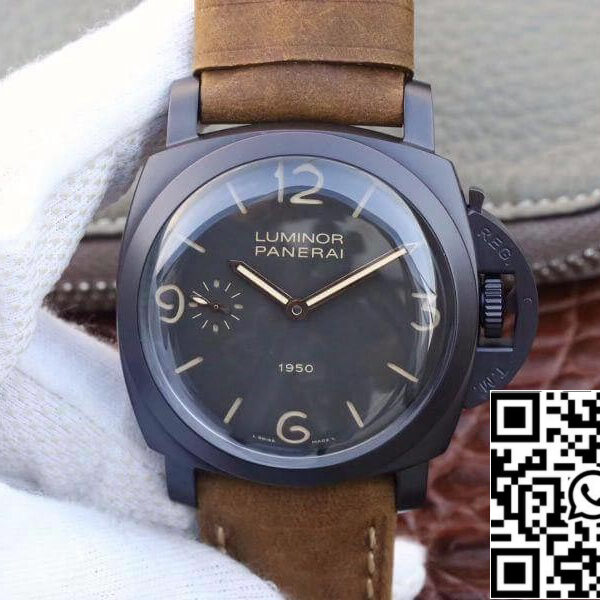 Panerai Luminor PAM375 ZF Factory Mechanical Watches 1:1 Best Edition Swiss ETA P3000 PVD Plated Titanium Case