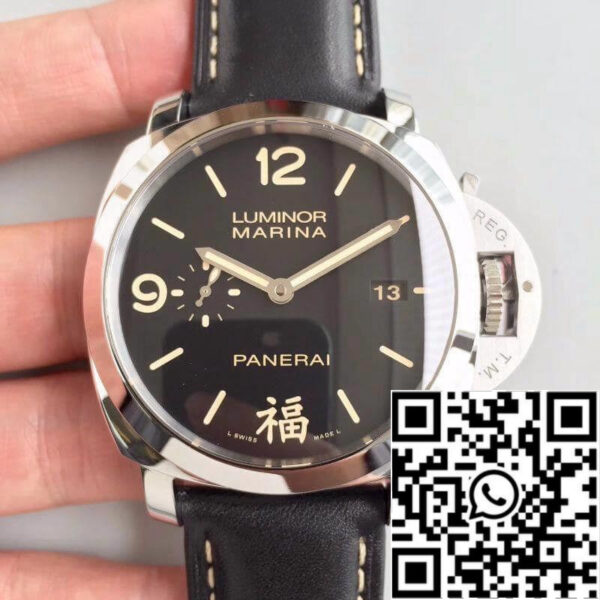 Panerai Luminor PAM498 VS Factory Mechanical Watches 1:1 Best Edition Swiss ETA P9000 Black Leather Strap