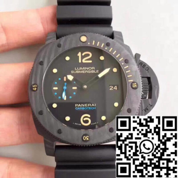 Panerai Luminor Submersible PAM616 VS Factory Men Watches 1:1 Best Edition Swiss ETA P9000 Black