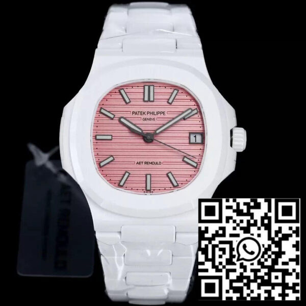 [AET modified] Patek Philippe Nautilus 5711 Ceramic Pink Dial 1:1  Best Edition