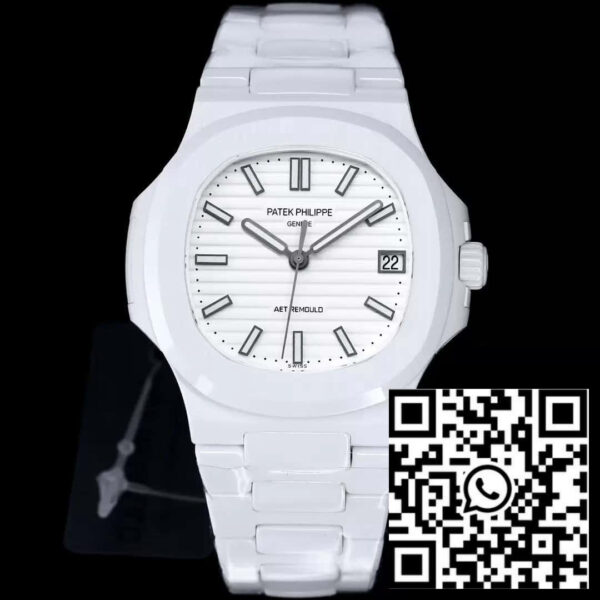[AET modified] Patek Philippe Nautilus 5711 Ceramic White Dial 1:1  Best Edition