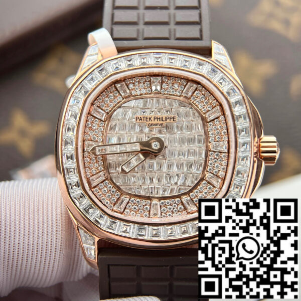 Patek Philippe Aquanaut 5062/450R-001 Custom Moissanite and 18k gold plated