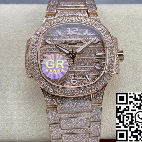 Patek Philippe Aquanaut 7118/1450R-001 1:1 Best Edition GR Factory Gold Diamond Dial